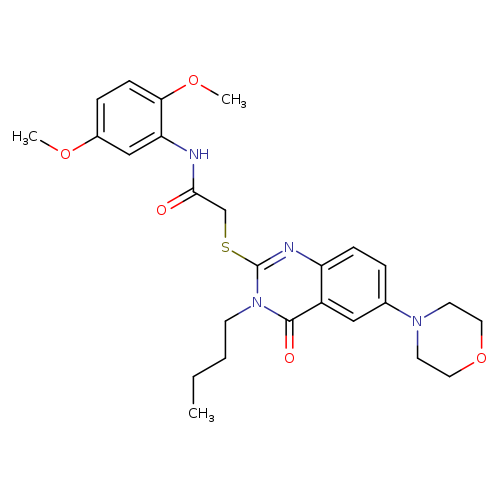 2-{[3-butyl-6-(morpholin-4-yl)-4-oxo-3,4-dihydroquinazolin-2-yl]sulfanyl}-N-(2,5-dimethoxyphenyl)acetamide