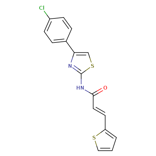 (2E)-N-[4-(4-chlorophenyl)-1,3-thiazol-2-yl]-3-(thiophen-2-yl)prop-2-enamide