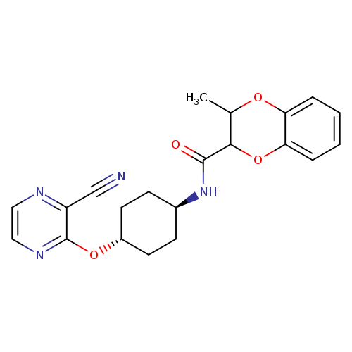 3-methyl-N-[(1r,4r)-4-[(3-cyanopyrazin-2-yl)oxy]cyclohexyl]-2,3-dihydro-1,4-benzodioxine-2-carboxamide