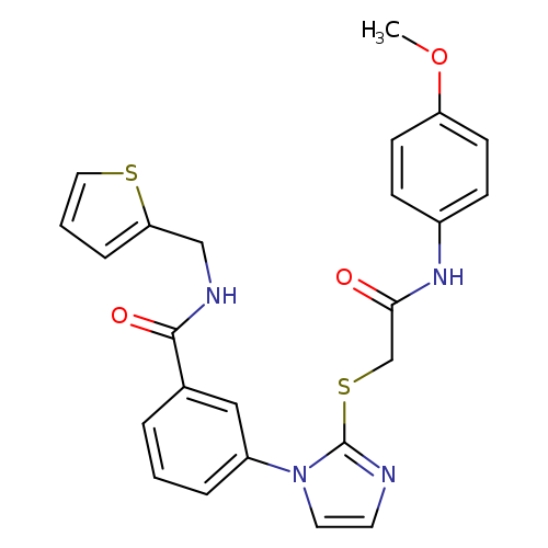 3-[2-({[(4-methoxyphenyl)carbamoyl]methyl}sulfanyl)-1H-imidazol-1-yl]-N-[(thiophen-2-yl)methyl]benzamide