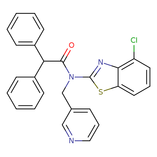 N-(4-chloro-1,3-benzothiazol-2-yl)-2,2-diphenyl-N-[(pyridin-3-yl)methyl]acetamide