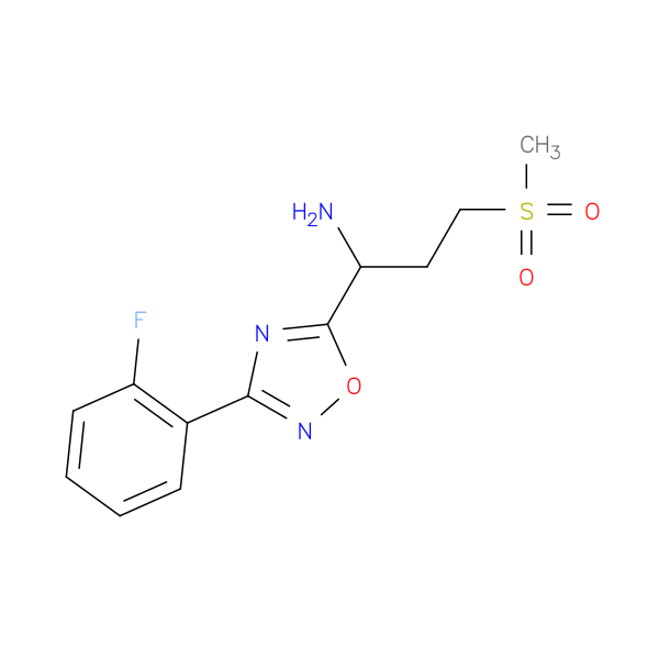 1-[3-(2-fluorophenyl)-1,2,4-oxadiazol-5-yl]-3-(methylsulfonyl)propan-1-amine