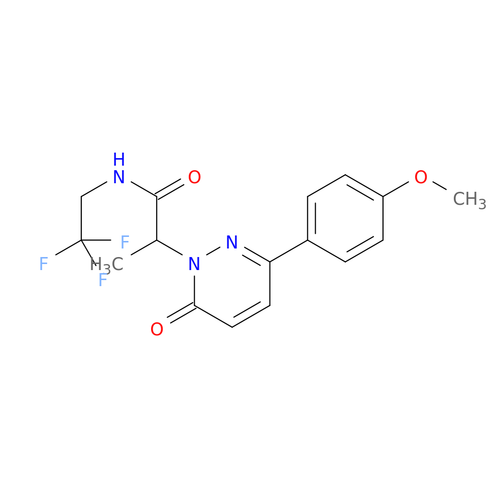 2-[3-(4-methoxyphenyl)-6-oxo-1,6-dihydropyridazin-1-yl]-N-(2,2,2-trifluoroethyl)propanamide