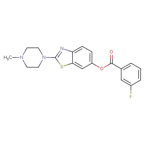 2-(4-methylpiperazin-1-yl)-1,3-benzothiazol-6-yl 3-fluorobenzoate