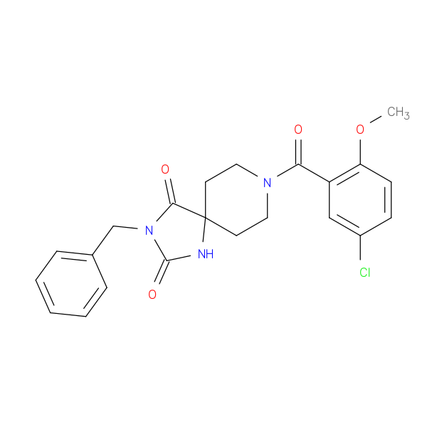 3-benzyl-8-(5-chloro-2-methoxybenzoyl)-1,3,8-triazaspiro[4.5]decane-2,4-dione