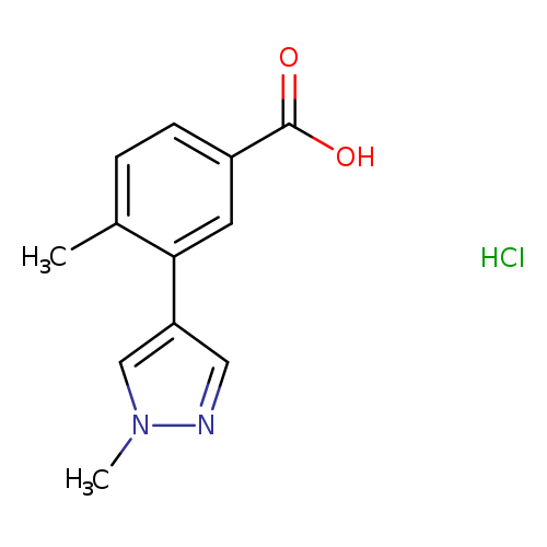 4-methyl-3-(1-methyl-1H-pyrazol-4-yl)benzoic acid hydrochloride