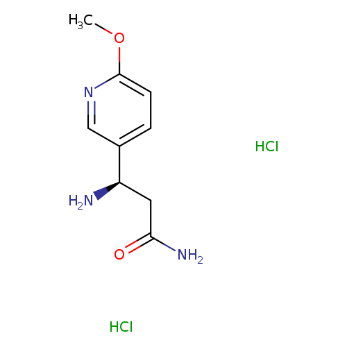 (3R)-3-amino-3-(6-methoxypyridin-3-yl)propanamide dihydrochloride