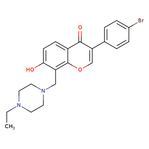 3-(4-bromophenyl)-8-[(4-ethylpiperazin-1-yl)methyl]-7-hydroxy-4H-chromen-4-one