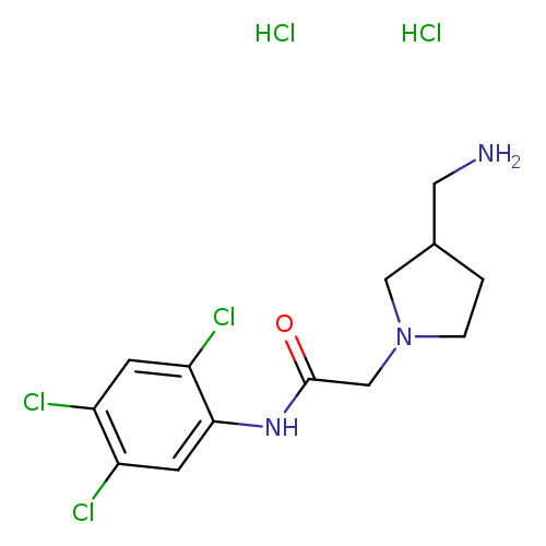 2-[3-(aminomethyl)pyrrolidin-1-yl]-N-(2,4,5-trichlorophenyl)acetamide dihydrochloride