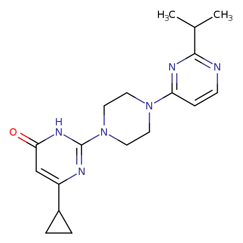 6-cyclopropyl-2-{4-[2-(propan-2-yl)pyrimidin-4-yl]piperazin-1-yl}-3,4-dihydropyrimidin-4-one