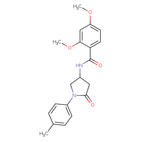 2,4-dimethoxy-N-[1-(4-methylphenyl)-5-oxopyrrolidin-3-yl]benzamide