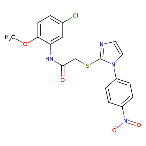 N-(5-chloro-2-methoxyphenyl)-2-{[1-(4-nitrophenyl)-1H-imidazol-2-yl]sulfanyl}acetamide