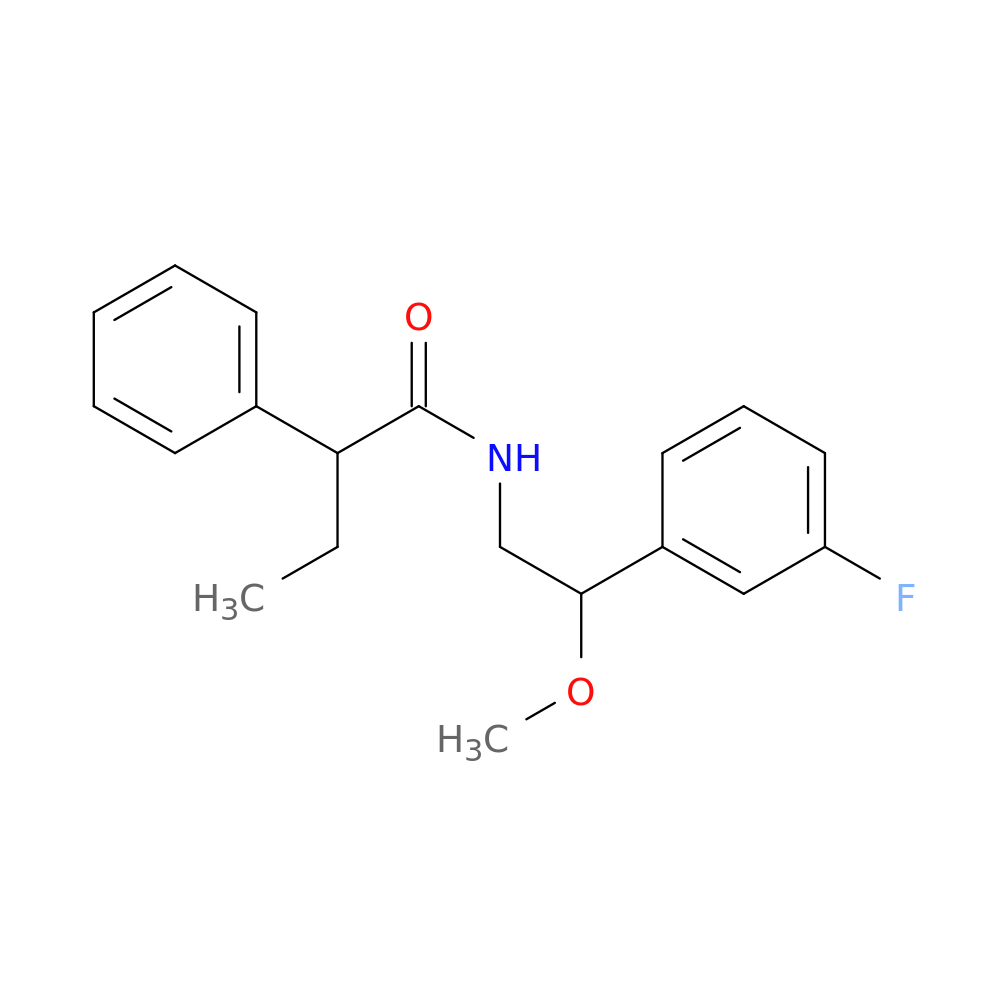 N-[2-(3-fluorophenyl)-2-methoxyethyl]-2-phenylbutanamide