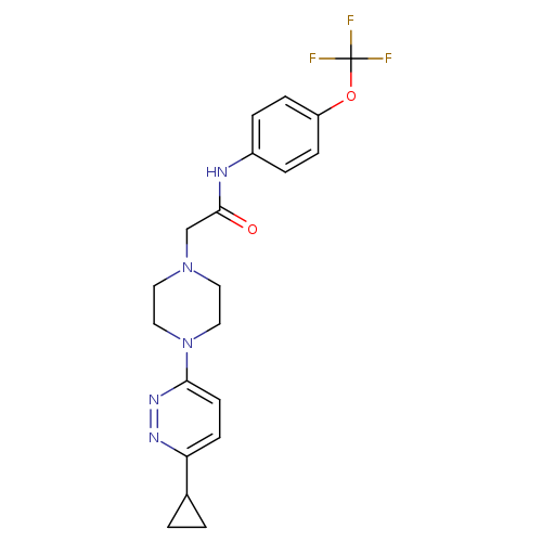 2-[4-(6-cyclopropylpyridazin-3-yl)piperazin-1-yl]-N-[4-(trifluoromethoxy)phenyl]acetamide