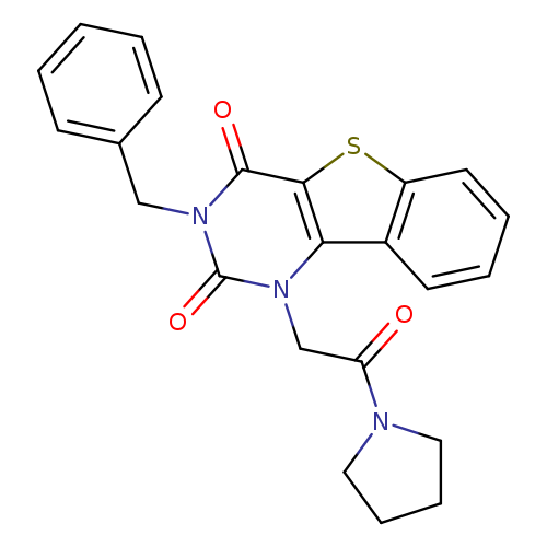5-benzyl-3-[2-oxo-2-(pyrrolidin-1-yl)ethyl]-8-thia-3,5-diazatricyclo[7.4.0.0^{2,7}]trideca-1(9),2(7),10,12-tetraene-4,6-dione