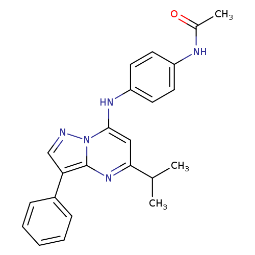 N-(4-{[3-phenyl-5-(propan-2-yl)pyrazolo[1,5-a]pyrimidin-7-yl]amino}phenyl)acetamide