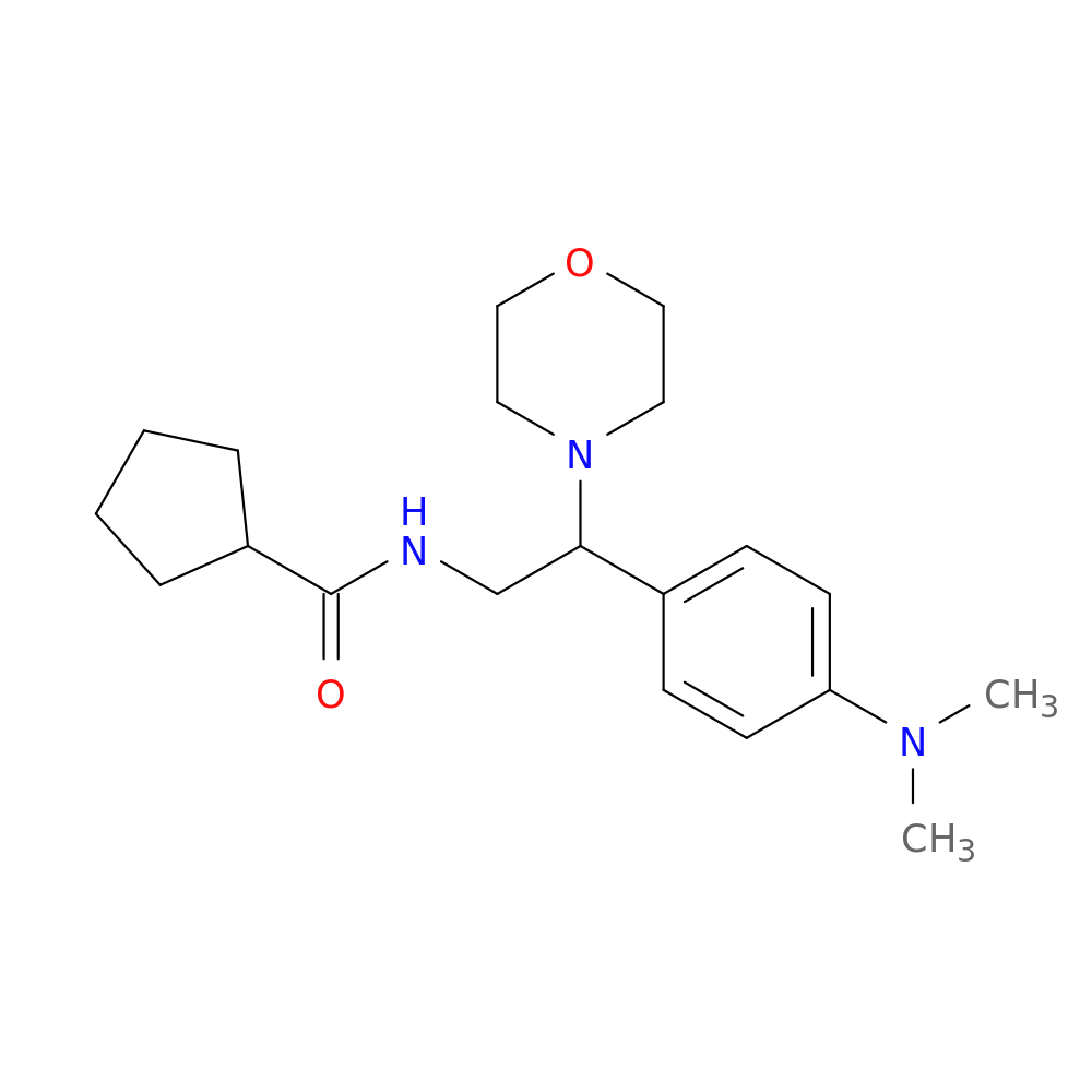 N-{2-[4-(dimethylamino)phenyl]-2-(morpholin-4-yl)ethyl}cyclopentanecarboxamide