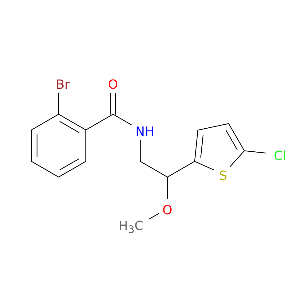 2-bromo-N-[2-(5-chlorothiophen-2-yl)-2-methoxyethyl]benzamide