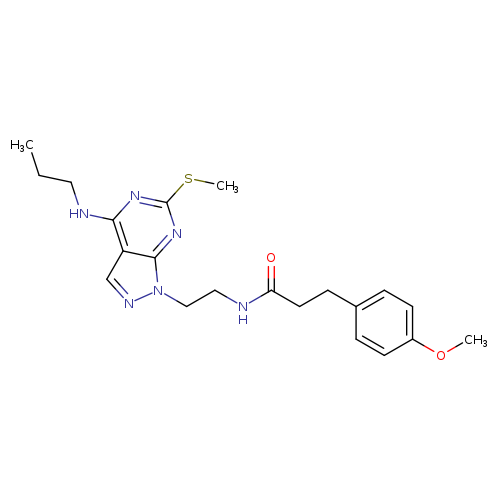 3-(4-methoxyphenyl)-N-{2-[6-(methylsulfanyl)-4-(propylamino)-1H-pyrazolo[3,4-d]pyrimidin-1-yl]ethyl}propanamide