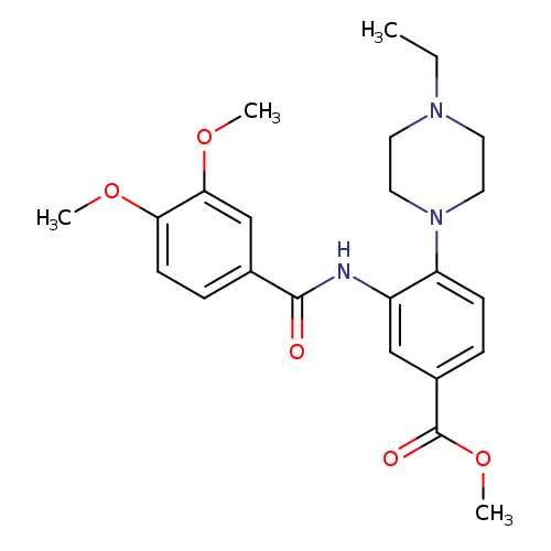 methyl 3-[(3,4-dimethoxybenzoyl)amino]-4-(4-ethyl-1-piperazinyl)benzoate