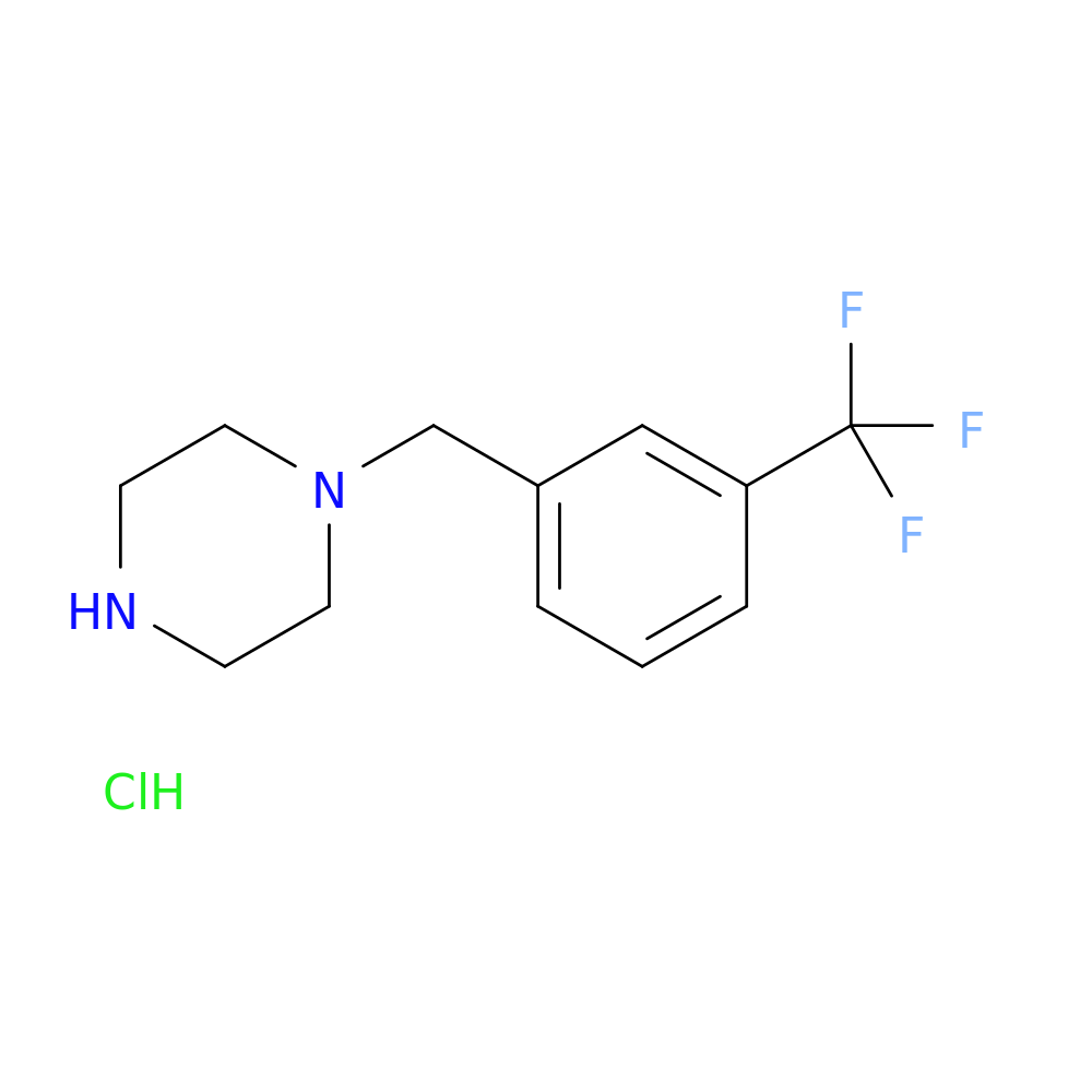 Piperazine, 1-[[3-(trifluoromethyl)phenyl]methyl]-, monohydrochloride