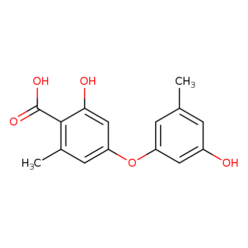 Benzoic acid, 2-hydroxy-4-(3-hydroxy-5-methylphenoxy)-6-methyl-