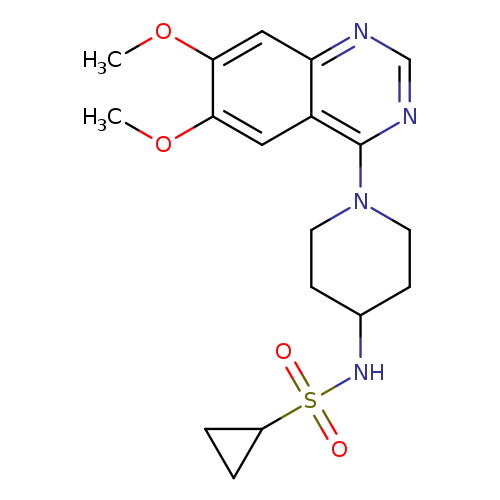 N-[1-(6,7-dimethoxyquinazolin-4-yl)piperidin-4-yl]cyclopropanesulfonamide