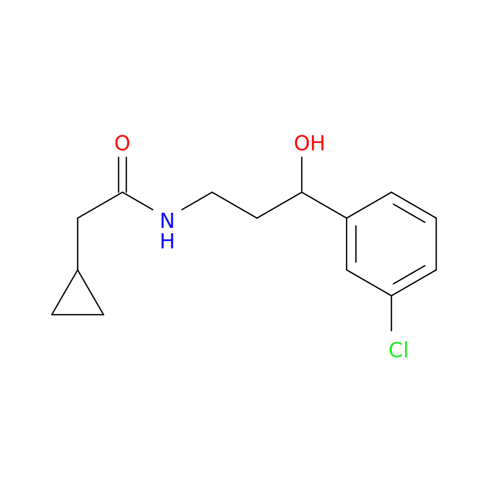 N-[3-(3-chlorophenyl)-3-hydroxypropyl]-2-cyclopropylacetamide