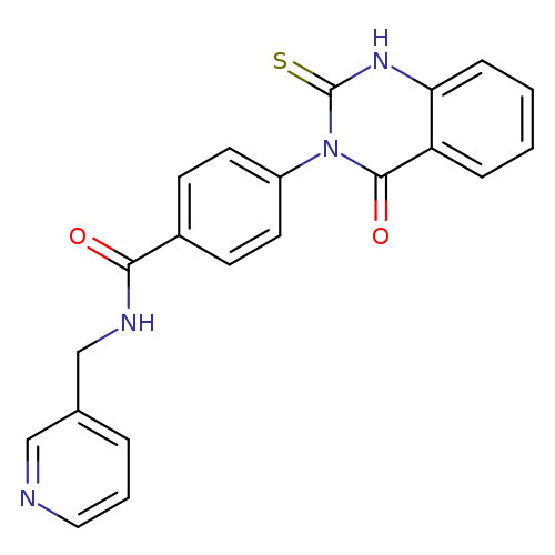 4-(4-oxo-2-sulfanylidene-1,2,3,4-tetrahydroquinazolin-3-yl)-N-[(pyridin-3-yl)methyl]benzamide
