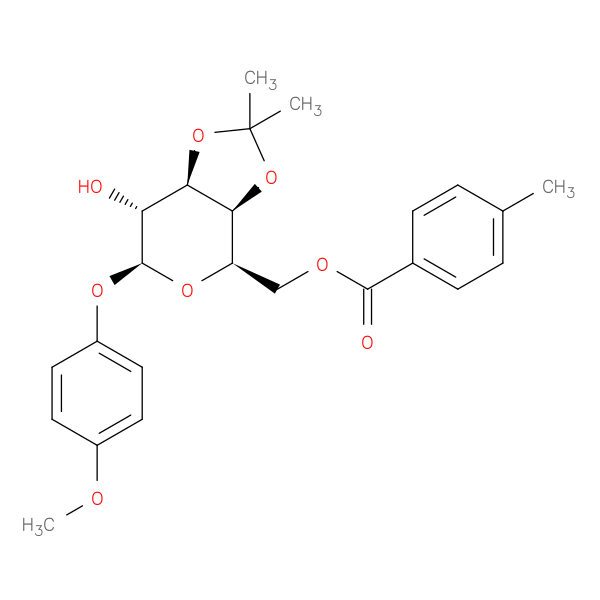 4-Methoxyphenyl 3,4-o-isopropylidene-6-o-(4-methylbenzoyl)-beta-d-galactopyranoside