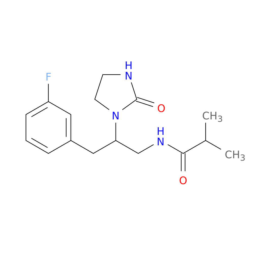 N-[3-(3-fluorophenyl)-2-(2-oxoimidazolidin-1-yl)propyl]-2-methylpropanamide