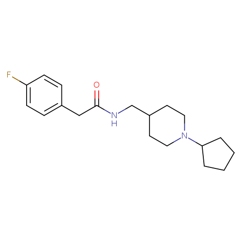 N-[(1-cyclopentylpiperidin-4-yl)methyl]-2-(4-fluorophenyl)acetamide