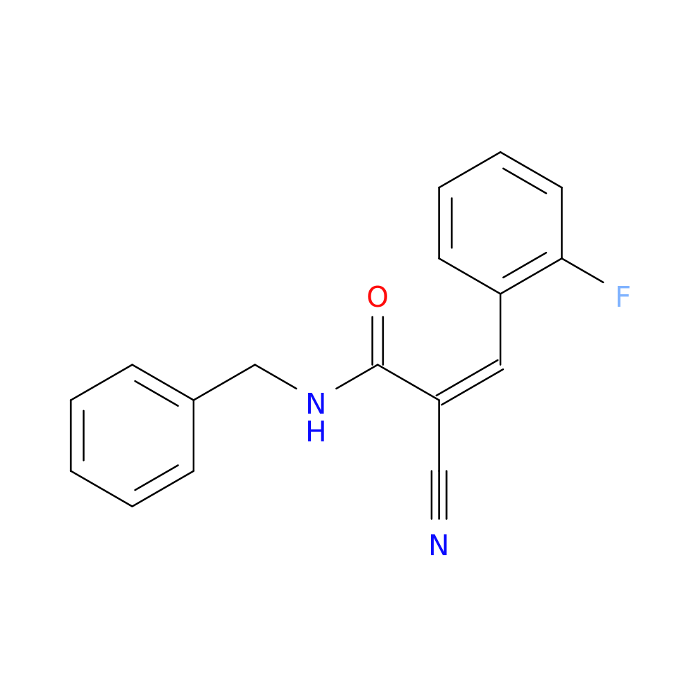 (2Z)-N-benzyl-2-cyano-3-(2-fluorophenyl)prop-2-enamide