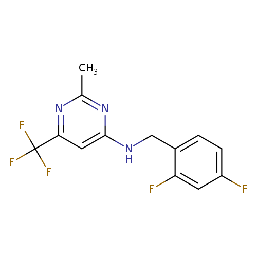 N-[(2,4-difluorophenyl)methyl]-2-methyl-6-(trifluoromethyl)pyrimidin-4-amine