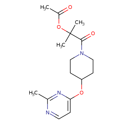 2-methyl-1-{4-[(2-methylpyrimidin-4-yl)oxy]piperidin-1-yl}-1-oxopropan-2-yl acetate