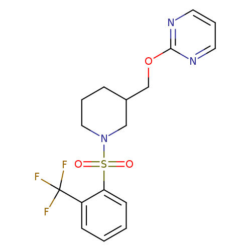 2-({1-[2-(trifluoromethyl)benzenesulfonyl]piperidin-3-yl}methoxy)pyrimidine