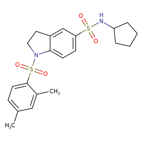 N-cyclopentyl-1-(2,4-dimethylbenzenesulfonyl)-2,3-dihydro-1H-indole-5-sulfonamide