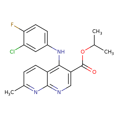 propan-2-yl 4-[(3-chloro-4-fluorophenyl)amino]-7-methyl-1,8-naphthyridine-3-carboxylate