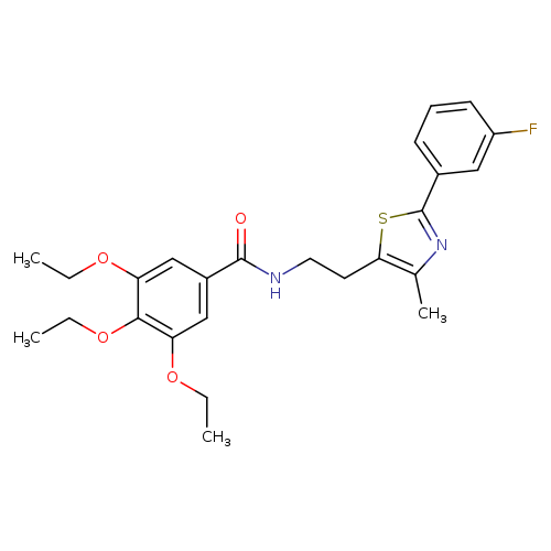 3,4,5-triethoxy-N-{2-[2-(3-fluorophenyl)-4-methyl-1,3-thiazol-5-yl]ethyl}benzamide