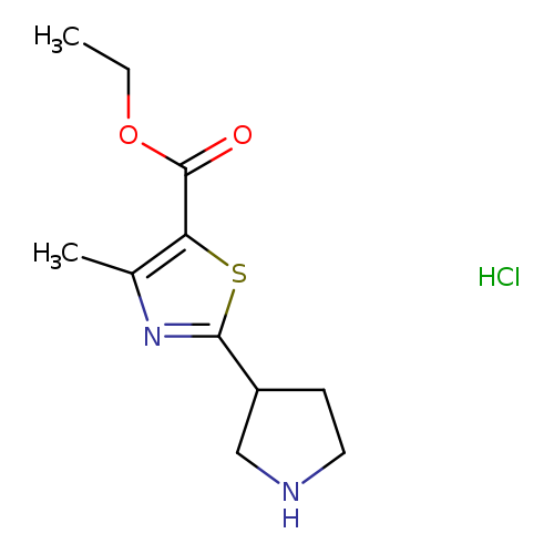 ethyl 4-methyl-2-(pyrrolidin-3-yl)-1,3-thiazole-5-carboxylate hydrochloride
