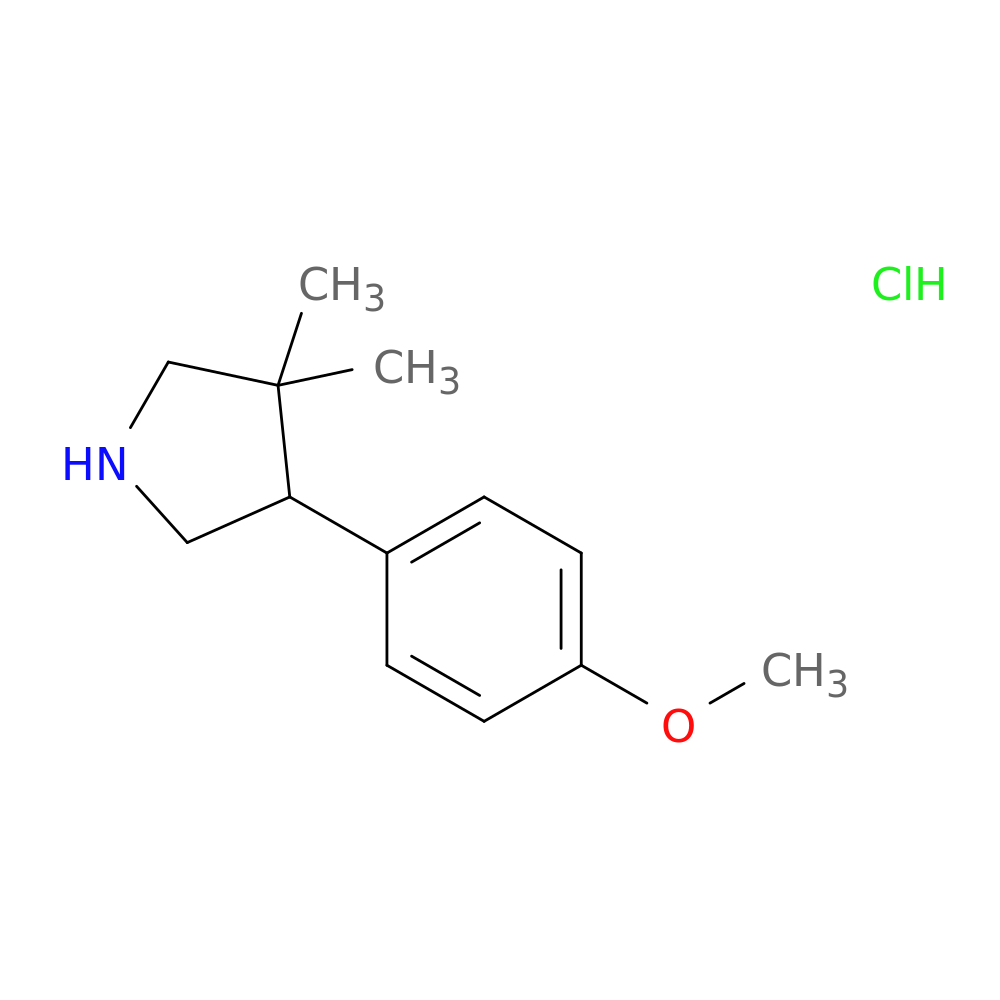 4-(4-methoxyphenyl)-3,3-dimethylpyrrolidine hydrochloride