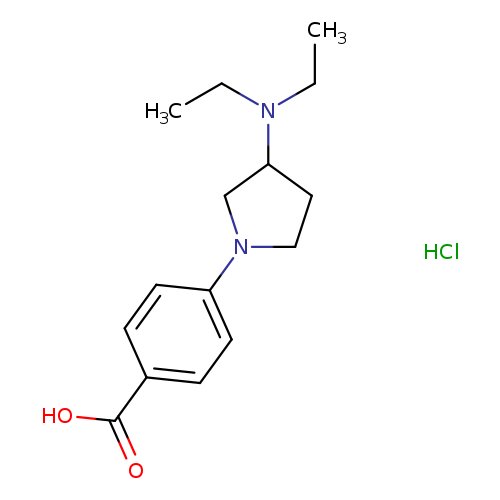 4-[3-(diethylamino)pyrrolidin-1-yl]benzoic acid hydrochloride