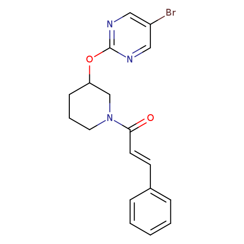 (2E)-1-{3-[(5-bromopyrimidin-2-yl)oxy]piperidin-1-yl}-3-phenylprop-2-en-1-one