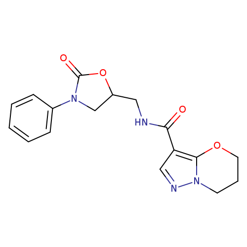 N-[(2-oxo-3-phenyl-1,3-oxazolidin-5-yl)methyl]-5H,6H,7H-pyrazolo[3,2-b][1,3]oxazine-3-carboxamide