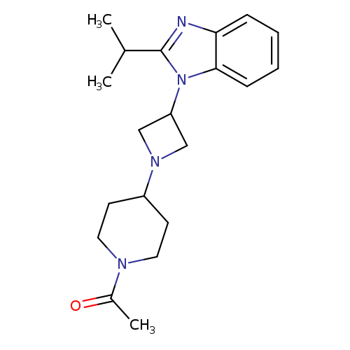 1-(4-{3-[2-(propan-2-yl)-1H-1,3-benzodiazol-1-yl]azetidin-1-yl}piperidin-1-yl)ethan-1-one