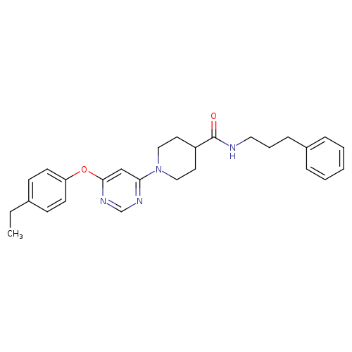 1-[6-(4-ethylphenoxy)pyrimidin-4-yl]-N-(3-phenylpropyl)piperidine-4-carboxamide