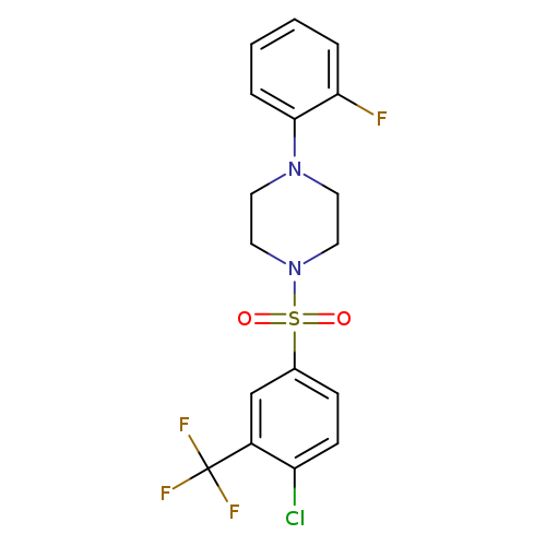 1-[4-chloro-3-(trifluoromethyl)benzenesulfonyl]-4-(2-fluorophenyl)piperazine