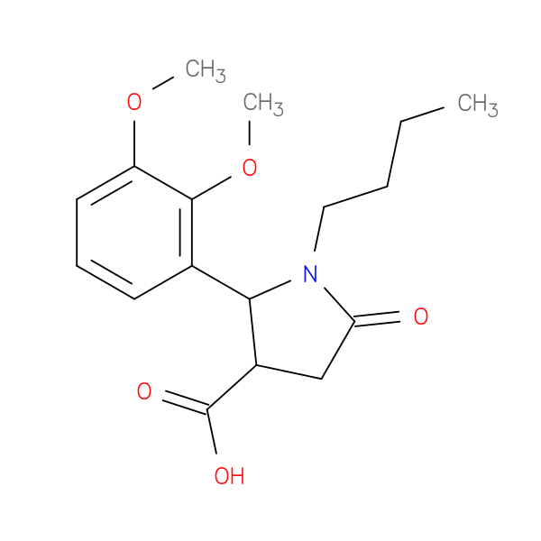 1-Butyl-2-(2,3-dimethoxyphenyl)-5-oxopyrrolidine-3-carboxylic acid