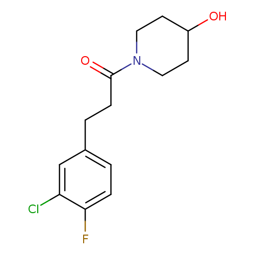 3-(3-chloro-4-fluorophenyl)-1-(4-hydroxypiperidin-1-yl)propan-1-one