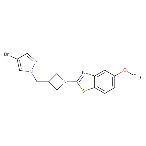 2-{3-[(4-bromo-1H-pyrazol-1-yl)methyl]azetidin-1-yl}-5-methoxy-1,3-benzothiazole